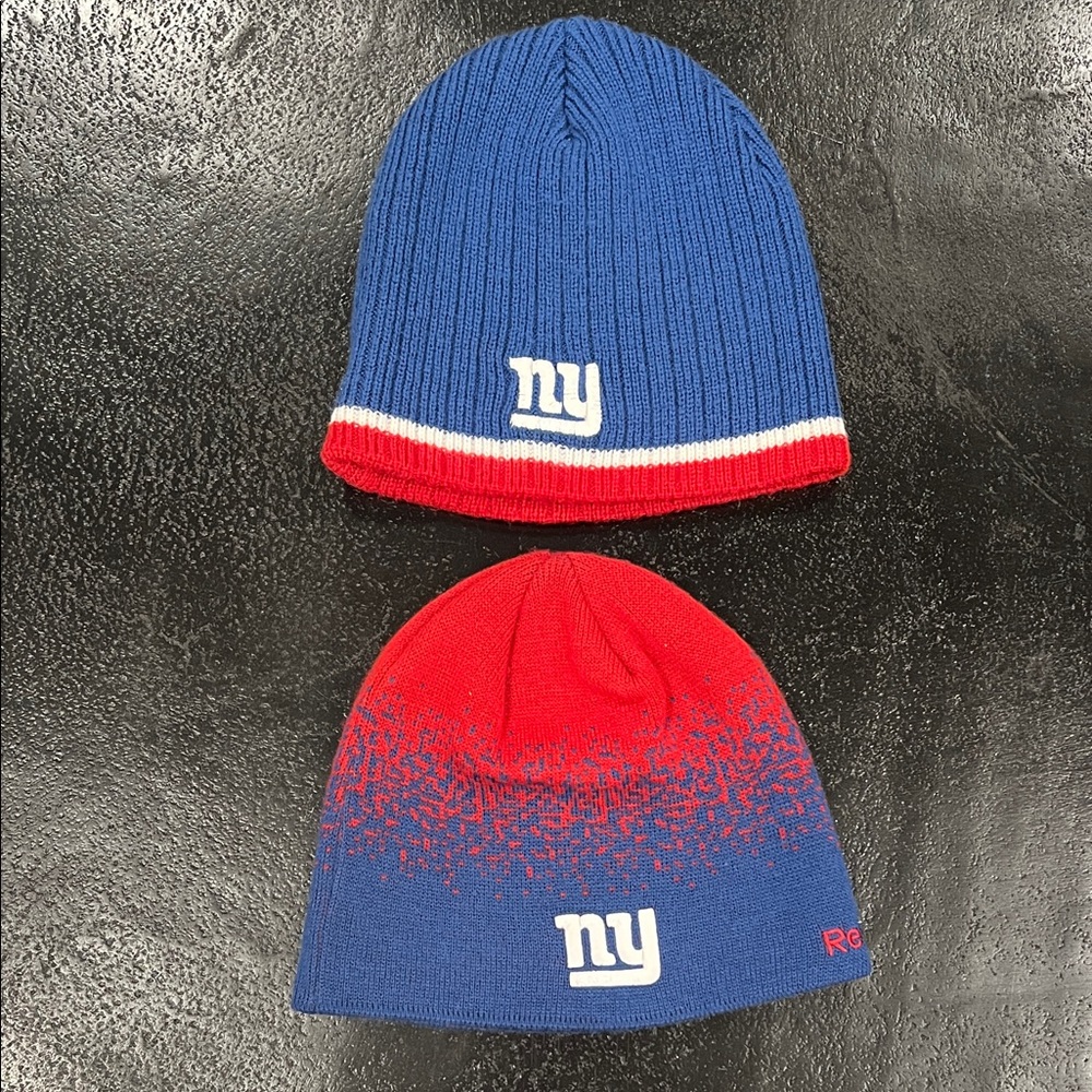 Reebok NY Giants Knit Beanies Set of Two